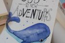 gezeichneter Wal mit Handlettering-Schriftzug